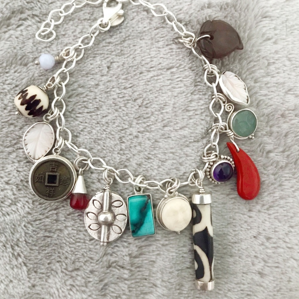 Sajen Offerings Charm  Bracelet NWOT 925